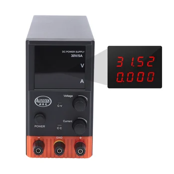  0-30 V/0-5 A DC reguliuojama laboratorinė elektros tinklo įranga su 4 skaitmenų LED ekranu Nuolatinės srovės maitinimo šaltinis