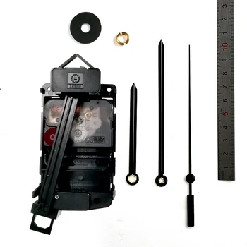  12888 Jauno miesto varžtas tipo šlavimo mechanizmo plastikas su švytuokle Juodos rankos Laikrodis Kvarco judesio priedas 