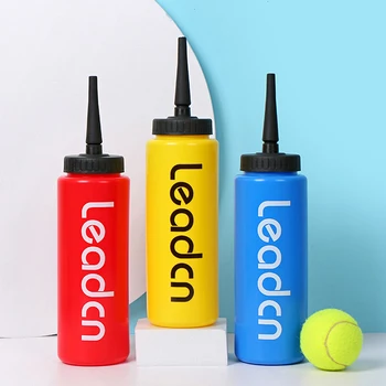  1Pc 1000ML 5 spalvų sportinis vandens butelis su ilgais šiaudeliais Nepralaidūs buteliai Ledo ritulio futbolo buteliai Sportiniai priedai