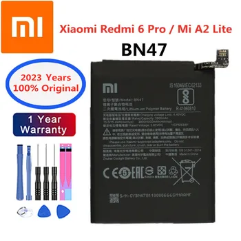  2023 metai Nauja 100% originali BN47 baterija, skirta Xiaomi Redmi 6 Pro 6Pro / Skirta Xiaomi Mi A2 Lite 4000mAh baterija Bateria + įrankiai