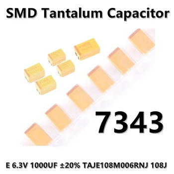  (2vnt) Originalus 7343 (E tipas) 6.3V 1000UF ±20% TAJE108M006RNJ 108J 2917 SMD tantalo kondensatorius