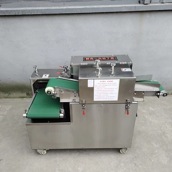  3000W Komercinė pramonė Šviežios mėsos pjaustyklės mašina Didelio efektyvumo mėsos perdirbimo įranga Šviežios mėsos juostelės pjaustytuvas