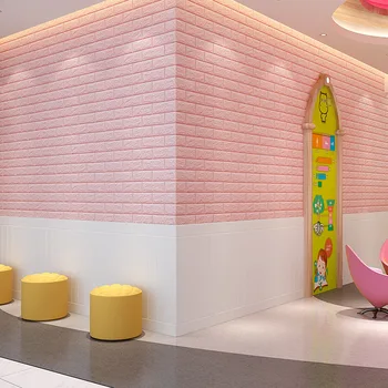  3D lipnūs tapetai vandeniui atsparūs plytų sienų lipdukai Namų svetainė Miegamasis Vaikų kambario dekoravimas