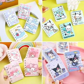  4vnt Sanrio Mini Notebook Planners Cute Kuromi Cinnamoroll Melody Pachacco Note Pad Coil Book Student Stationery School Supplies