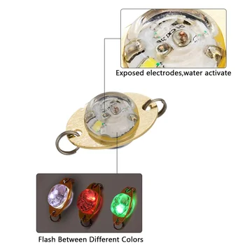  5 vnt mini žvejybos masalas šviesa LED gilus lašas povandeninė akių forma Žvejybos masalas Šviečiantis masalas, raudonas