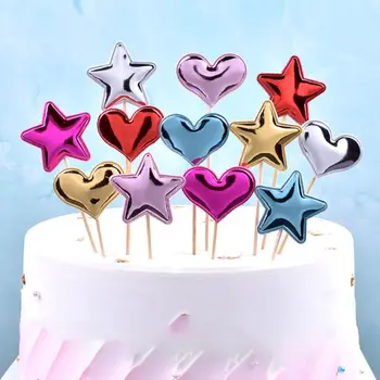  50vnt/set PU tortų topperis Aukštos kokybės lengvas dantų krapštuko įdėjimas Puodelis Tortų dekoravimo vakarėlis Vestuvių reikmenys Torto vėliava