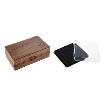  70 vnt guminių antspaudų rinkinys senovinis medinis dėžutės dėklas & 1 vnt antspaudo bloknotas rašalo pagalvėlė vestuvių laiško dokumentas juodas