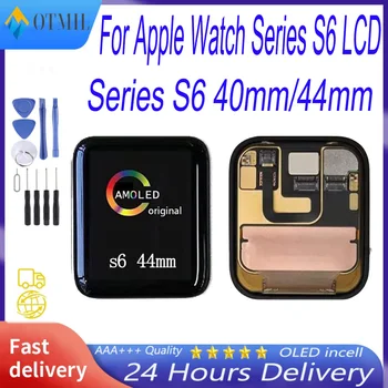  AAAA Apple Watch Series 6 LCD A2293, A2294, A2375, A2376 ekranas Jutiklinio ekrano skaitmeninimo priemonė 40mm/44mm Pantalla keitimas
