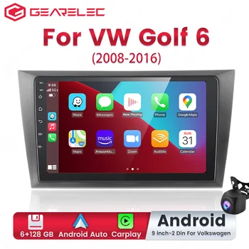  Android 12 Automobilinis radijas Multimedijos vaizdo grotuvas VW Volkswagen Golf 6 2008-2016 Navigacija GPS Belaidis Carplay autoradio