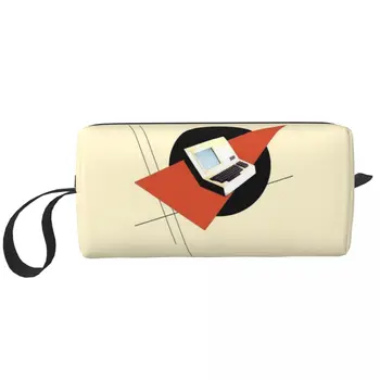  Bauhauzo bloko geometrinė linija Modernus kosmetikos krepšys Moterų pajėgumas Minimalistinis abstraktus makiažo dėklas Grožio saugykla Tualeto reikmenų krepšiai Dėžutė