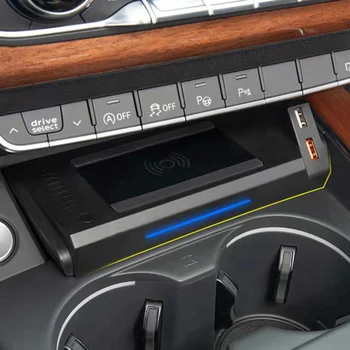  Car QI belaidžio įkrovimo telefono įkroviklis greitas įkroviklis įkrovimo padėklas skydelis telefono laikiklis Audi A4 B9 S4 RS4 A5 2017-2021