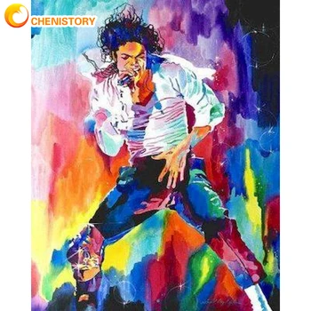  CHENISTORY 5D Pasidaryk pats deimantų tapyba Michael Jackson Protrait kalnų krištolo siuvinėjimo kryžiaus dygsnio rinkinys Mozaikos deimantų meno namų dekoras