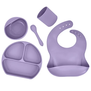  Custom Baberos de Silicona Silicone Baby Cilb Silicone Baby Bowl silikoniniai kūdikių maitinimo rinkiniai