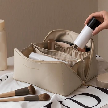  DOME kosmetikos krepšys Naujas didelės talpos kosmetikos krepšys PU odinis nešiojamas kelioninis skalbimo krepšys