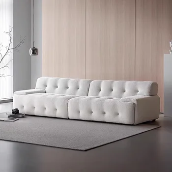  Dvivietė minimalistinė svetainė Sofa Moderni sofa Atpalaiduojanti prabangi sofa Elegantiškas itališkas Canape salonas de Luxe Namų dekoravimas