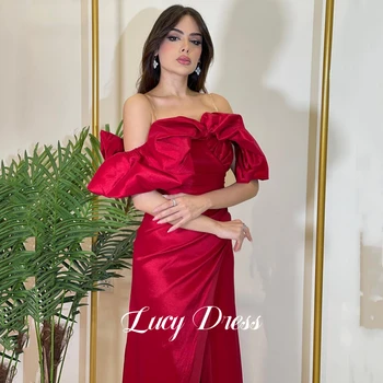 Eid Al-fitr suknelės Gala raudona banketinė suknelė Vakarėlis Elegantiška prabangi įžymybė nuo pečių Sharon Laiminga suknelė 2024 Prom