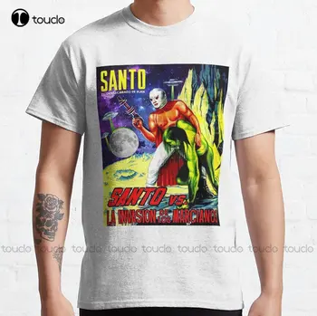  El Santo Vs. Los Marcianos Classic marškinėliai Custom Aldult Teen Unisex Digital Printing Tee Shirts Custom Gift Xs-5Xl Tshirt