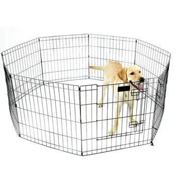 Free Stand Fine Steel Isolation Indoor Pet Cat Door Ladder Gate Outdoor Garden Dog Barrier Fence Cage