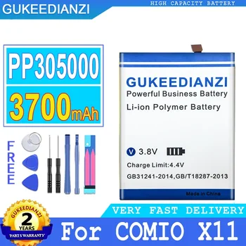  GUKEEDIANZI baterija PP305000 COMIO X11 mobiliajam telefonui, didelės galios baterija, 3700mAh