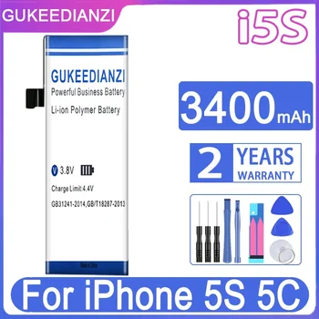  GUKEEDIANZI baterija, skirta Apple IPhone 4S 5 5S 5C 3G 3GS 11 Pro Max, skirta IPhone5 + Track NO.
