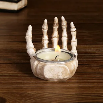  Helovino kaukolės dervos dekoravimas Skeleto festivalio stalas Žvakidė Įėjimas Dekoro dovana Žvakidės papuošalai