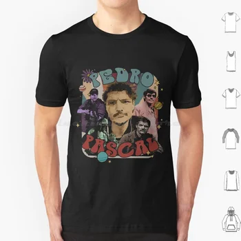  I Love Oscar Pedro Pascal Cursed Fan Collage marškinėliai Marškinėliai Big Size 100% Medvilnės buferis Prakeiktas memas Žodis Menas Pedro Pascal