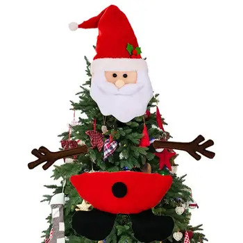  Kalėdų senelio topperis Kalėdų eglutei Mielas juokingas daugkartinio naudojimo medžio topperis Kalėdų senelio topperis Kalėdų senelio topper ornamentas Kalėdų dekoras