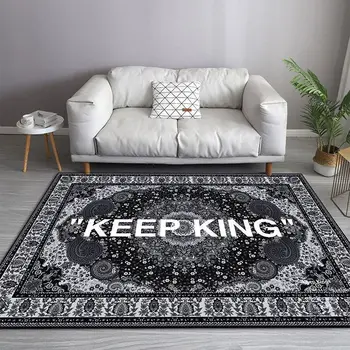  Keep King Classic Raštuotas kilimas Anakardžių gėlių kilimas, tinkamas svetainei Miegamasis Šviesus prabangus lovos mažas kilimas