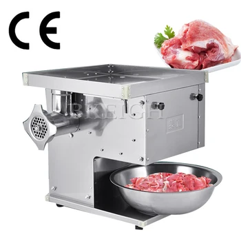  Komercinis elektrinis mėsos pjaustytuvas 220V nerūdijančio plieno automatinis daržovių pjaustytuvas mėsos smulkintuvas