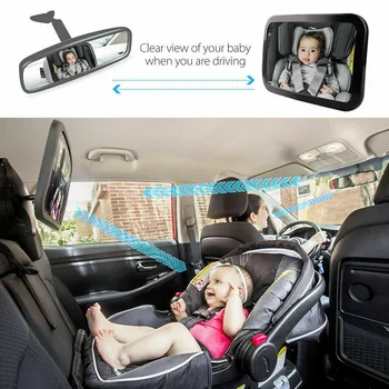  Kūdikio automobilinė kėdutė Galinio vaizdo veidrodėlis, nukreiptas atgal Kūdikių vaikai Vaikas Mažylis Palata Saugumas Kūdikio saugos veidrodis