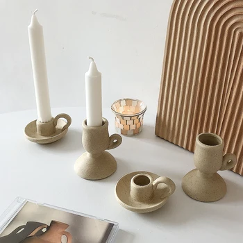  Kūrybinis keraminis žvakių laikiklis Dekoratyvinė arbatinė žvakidė valgomojo stalui Centrinis elementas Darbastalio papuošalai Fotografijos rekvizitas