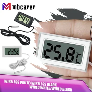  LCD skaitmeninis termometras higrometras temperatūra patalpoje patogus mini temperatūros jutiklis drėgmės matuoklis matuoklis prietaisų kabelis