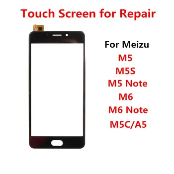  Lietimui jautrus ekranas Meizu M5 M5S M6 Pastaba M5C A5 Skaitmeninimo jutiklis Priekinio stiklo skydelis LCD ekranas Išorinio dangtelio remontas Pakeiskite dalis