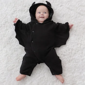  Listenwind Baby Jumpsuit For Fall Long Sleeve Hooded Devil Suit Newborn Romper Halloween Baby Clothes for Girls Boys