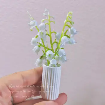  Lėlių namelio vazoninis augalas realistiškas mini kompaktiškas 1/12 smulkaus apdirbimo lėlių namelio miniatiūrinis augalas