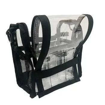  Makiažo meistrų krepšys skaidrus su užtrauktuku Profesionalus universalus didelis skaidrus makiažo krepšys biuro namų kelionėms Kempingo vonios kambarys