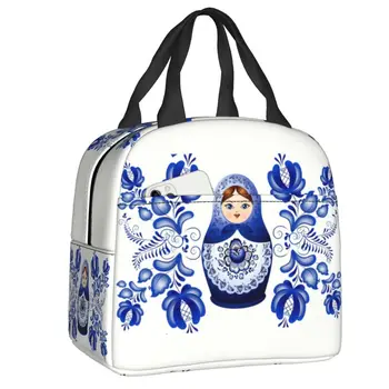  Matryoshka lėlė Rusija Izoliuotas pietų krepšys moterims Rusų liaudies menas Nešiojamas aušintuvas Terminis Bento dėžutė Vaikai Vaikai
