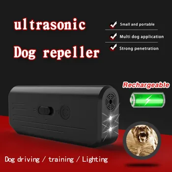 Naminių gyvūnėlių šunų repelentas Anti Barking Stop USB įkrovimas Žievės dresūros prietaisas Dresuotojas LED ultragarsinis antilojimas Ultragarsinis naminių gyvūnėlių dresuotojas