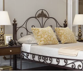  Nauja kaustyta lova Custom European Princess Vintage lova Geležies rėmo lakštas asmuo dvigubas Klasikinis 1.5m 1.8