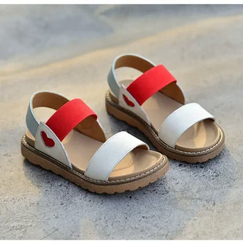  Nauji vaikiški sandalai Mada Natūrali oda Mišrios spalvos Minkšto pado princesės batai Vakarėlis Rodyti mergaičių batus vaikams 23-36 dydis