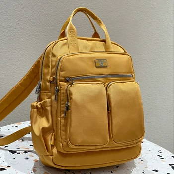  New Fashion Backpack Classic Unisex High-end Nylon Cloth Multi-pocket All-match Water-Proof Travel Shoulders Casual Schoolbag