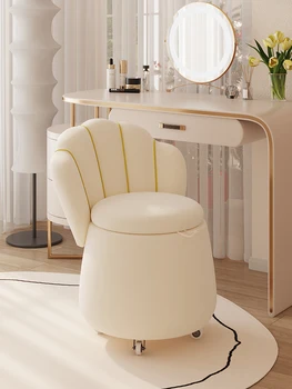  Persirengimo stalo kėdė, interneto raudona makiažo kėdė, minimalistinis merginos miegamasis, nuotraukų saugykla, gėlių žiedlapiai