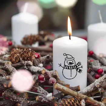  Personalizuotas žvakių dekoravimas Lipdukai Ryškios žvakių tatuiruotės 