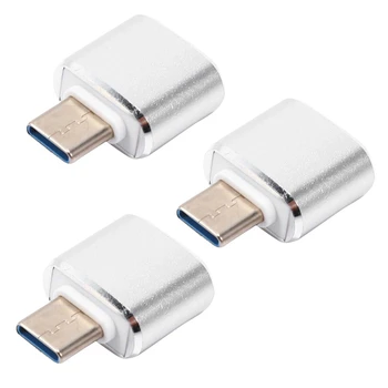  Populiariausi pasiūlymai 3X USB C Į USB adapteris 2 pakuotės tipas C į USB 3.0 adapteris USB adapteris, palaikantis otg, skirtą Galaxy S9 / S8 / Not 8 (sidabras)