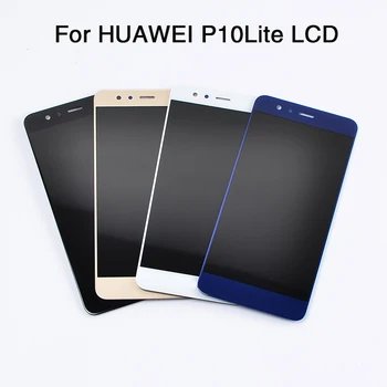  skirta Huawei P10 Lite WAS-LX1 WAS-LX1A WAS-LX2 WAS-LX3 LCD ekranas Skydelio modulis Jutiklinis ekranas Jutiklinis ekranas Jutiklinis jutiklis Skaitmeninimo priemonės surinkimo rėmelis