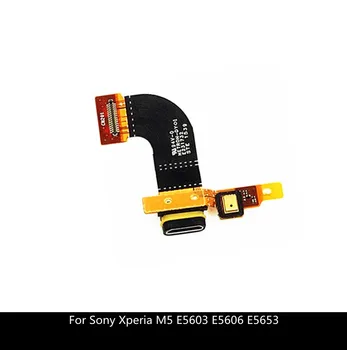  skirta Sony Xperia M5 E5603 E5606 E5653 USB įkrovimo lankstus laidas su mikrofonu Mikrofono remonto dalys