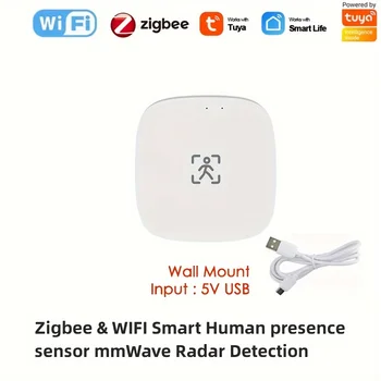  Tuya WiFi/ZigBee Smart Human Presence Detector Milimetrinių bangų radaras Išmanusis judesio jutiklis išmaniųjų namų saugumo automatizavimui