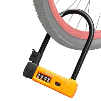  U-Lock dviračio užraktas 4 skaitmenų atstatomas derinys U užrakto irklo užraktas kelių kalnų dviračiams elektrinis dviratis ir dar daugiau