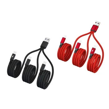  USB į 3x C tipo jungčių kabelis 5V kelių C tipo prievadų įkrovimo linijos