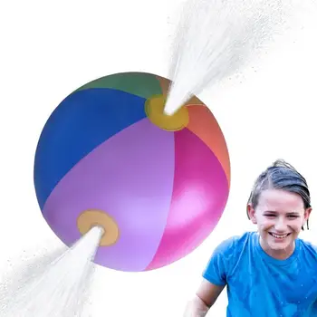  Vandens rutuliniai purkštuvai kiemo vaikams Vaivorykštės spalvų vandens purkštuvai Žaislai vaikams Lauke sutirštintas purslų kamuolys Pripučiamas vanduo